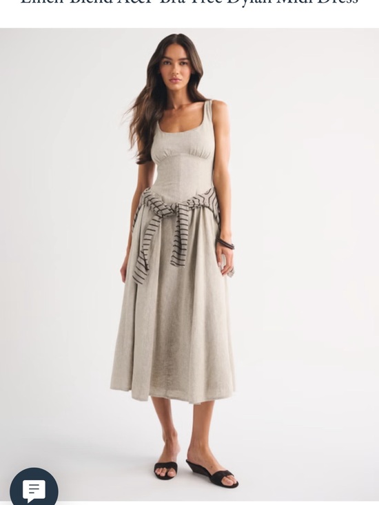 Abercrombie & Fitch Dresses & Skirts - Abercrombie Dylan Bra Free Dipped Waist Dress Linen